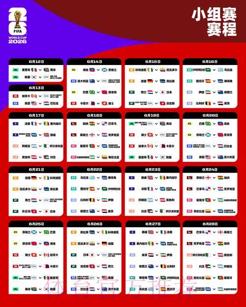 2026世界杯官方最新赛程比分查询地址正式公布